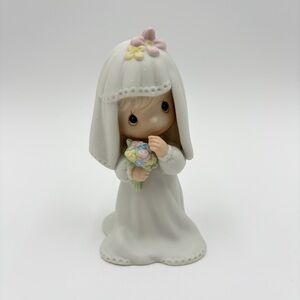 Enesco Precious Moments Bride Wedding Love Vintage 1983 Porcelain Figurine 4 1/2